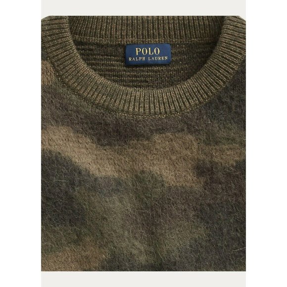 NWT $398 Polo Ralph Lauren Womens L Camo Sweater - Picture 6 of 11